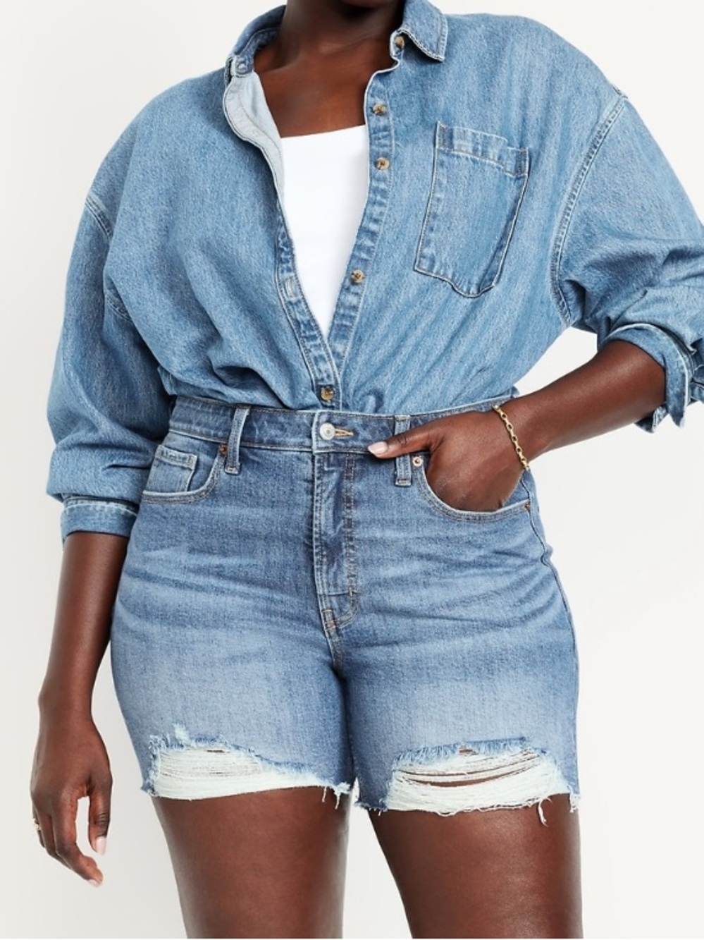 High-Waisted OG Jean Cut-Off Shorts -5 Inch Inseam/Women Size 30